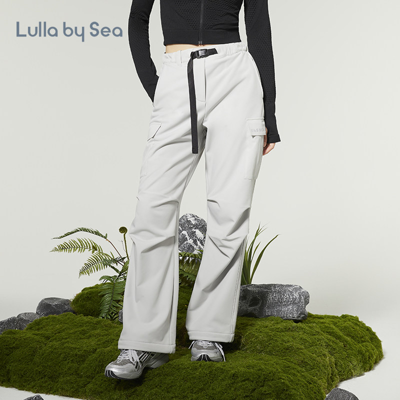 Lulla by Sea| Cityshell+℃软壳裤女加绒户外徒步工装登山裤 裤隐实拍商品图