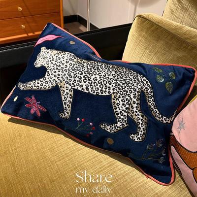 taobao agent Pillow living room is cushion sofa and pillow bedside money leopard office waist sleep ins, long leopard light luxury