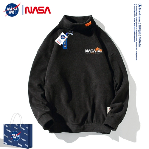 Демисезонный приятный телу черный свитер для отдыха, в американском стиле, высокий воротник