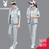 Playboy, демисезонная утепленная толстовка, куртка, трендовый комплект, для влюбленных, коллекция 2022, 3 предмета