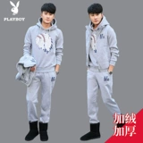 Playboy, демисезонная утепленная толстовка, куртка, трендовый комплект, для влюбленных, коллекция 2022, 3 предмета