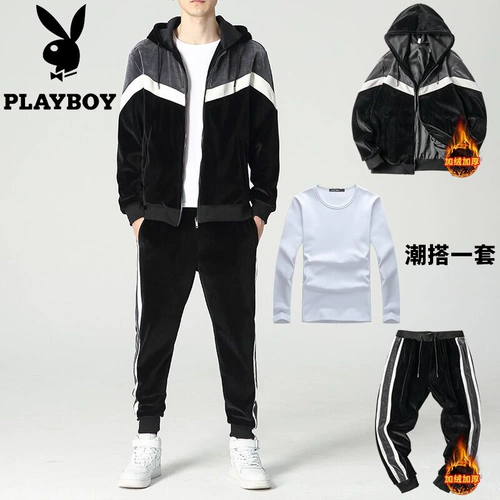 Playboy, бархатная демисезонная толстовка, утепленная куртка