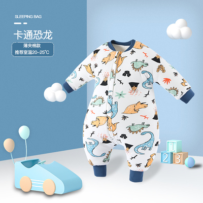 婴儿睡袋秋冬夹棉宝宝加厚防踢