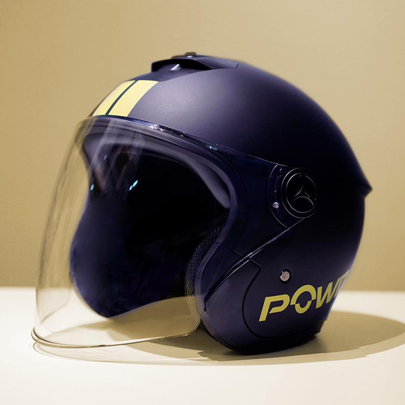 POWDA 安全头盔 哑黑黄条纹 3C认证 49.6元 （需用券）