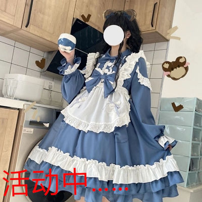 taobao agent Genuine design summer small princess costume, autumn dress, skirt, couple clothing for beloved, Lolita style, with short sleeve, long sleeve