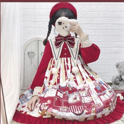 taobao agent Cute small princess costume, dress with sleeves, Lolita style, long sleeve