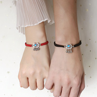 Couple bracelet Ping An Handmade bracelet light luxury copper bell hanging lock telescopic bracelet