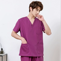 Сиреневые нарукавники, хлопковый комплект, короткий рукав