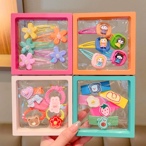 Детская милая заколка для волос, безвредная челка, шпильки для волос, 2022, популярно в интернете, не повреждает волосы