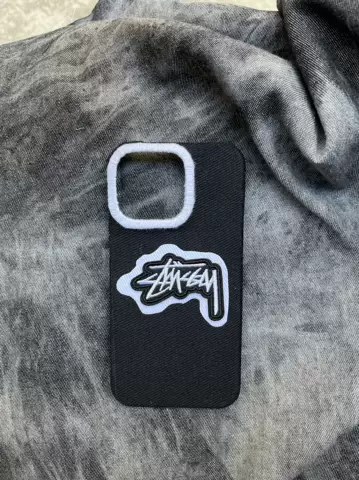 Stussy Fashionable Handmade Metal Kickstand Phone Case: Roaring Bear Line Art – iPhone 16, iPhone 15, iPhone 14, iPhone 13, iPhone 12