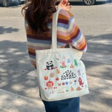 Оригинальный шоппер, милый тканевый мешок, подходит для студента, ручная роспись