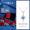 999 Silver Necklace - Blue Diamond Clover Chain+Eternal Rose Gift Box