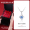 999 Full Silver Necklace - Blue Diamond Diamond Star Chain+Preferred Rose Gift Box