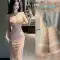 đầm ngủ sexxy Gợi Cảm Sườn Xám Đồng Nhất Mới Hot Girl Trung Quốc Macaron Đầm Mẹ Kế Hông Bầu Trời Đầy Sao Gạc Đầm 1 Váy Ngắn quần ngủ sexy cosplay đồ ngủ sexy 