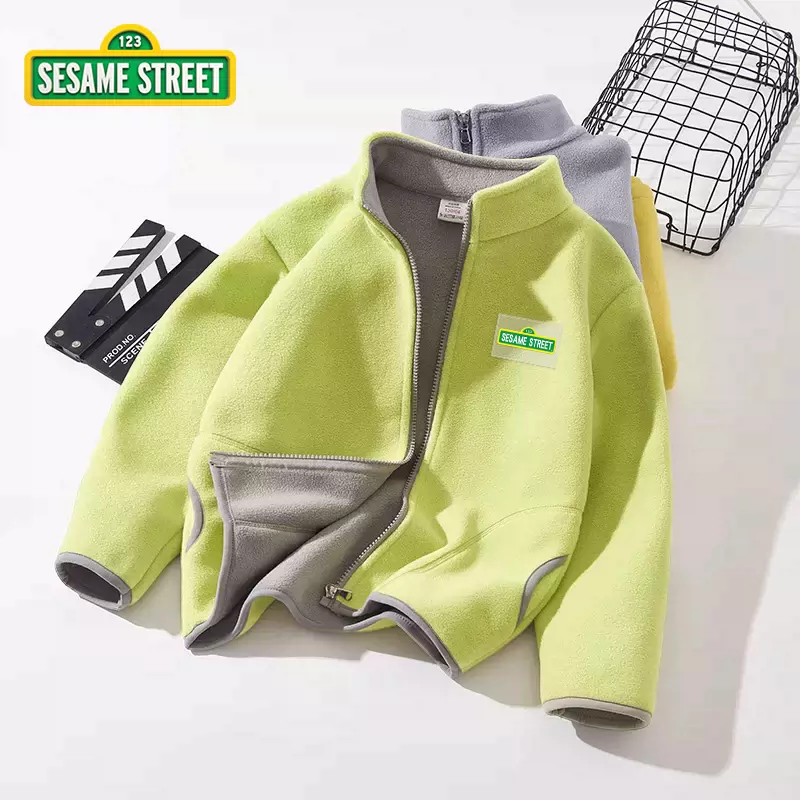 Sesame Street 芝麻街 2023秋冬款儿童加厚双面抓绒外套（100~150码）多色