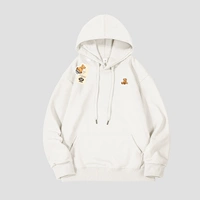 Белая толстовка с капюшоном, с медвежатами