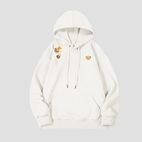 Белая толстовка с капюшоном, с медвежатами