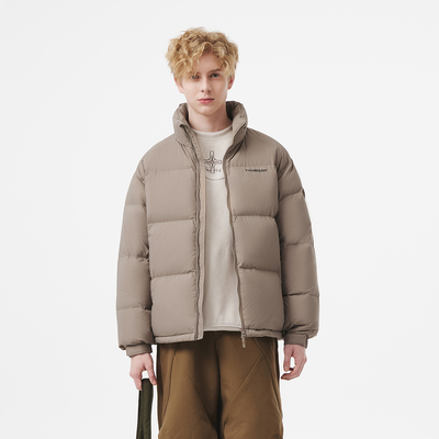 坦博尔官方2025秋冬新款短款立领保暖防风宽松运动羽绒服男女同款