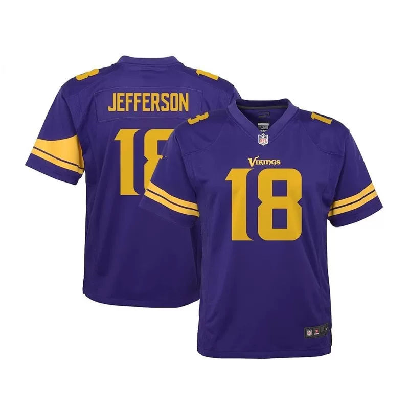 Детская футбольная куртка NFL Minnesota Vikings №18 Джэфферсон