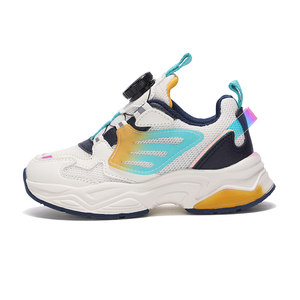 pony童鞋男女运动鞋儿童网面跑步鞋学生休闲鞋炫彩男生旋钮鞋舒适