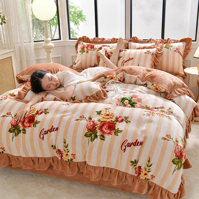 玉芙妮母婴级牛奶绒四件套