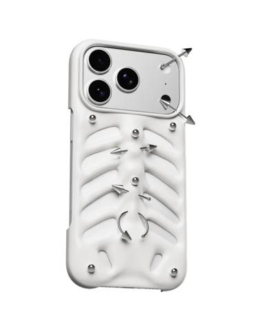 Rib Cage Bone Silver Piercing 3D Hard iPhone Case