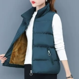 Короткий пуховик с пухом, флисовый демисезонный жилет, осенняя куртка, коллекция 2022, в корейском стиле, свободный крой