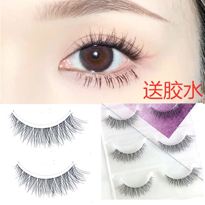 taobao agent High -grade transparent stalk fishtail fake eyelashes cross clustering net red fairy root, clear air sensation mother grinding tsolo Barbie