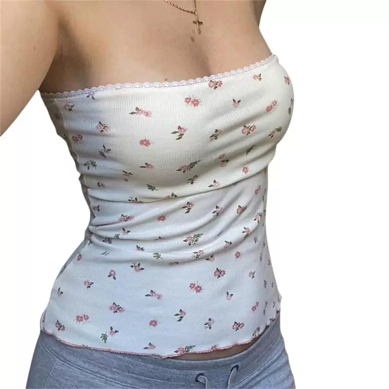 Топ Maemukilabe Fairy Coquette Milkmaid Y2K, белый кружевной, размеры S–L