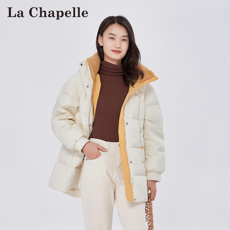 La Chapelle 拉夏贝尔 女式中长款羽绒服 双重优惠折后￥189包邮 多款可选