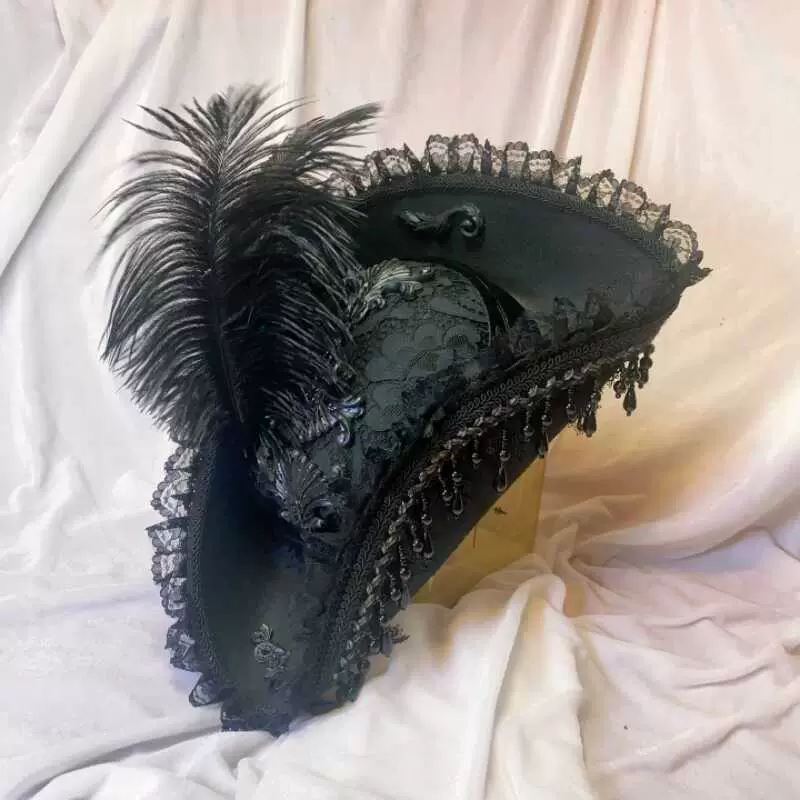 Piratas del Caribe Poleado Sombrero Pirata Gorra Tocado Juegos con disfraces Accesorios de Halloween