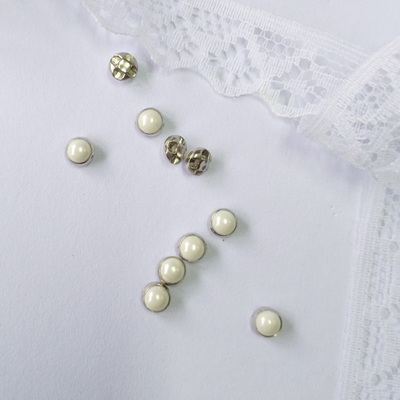 taobao agent [Flower Mirror] Doll hand hand -made accessories diy pearl buttons of 10 pieces of 10 pieces