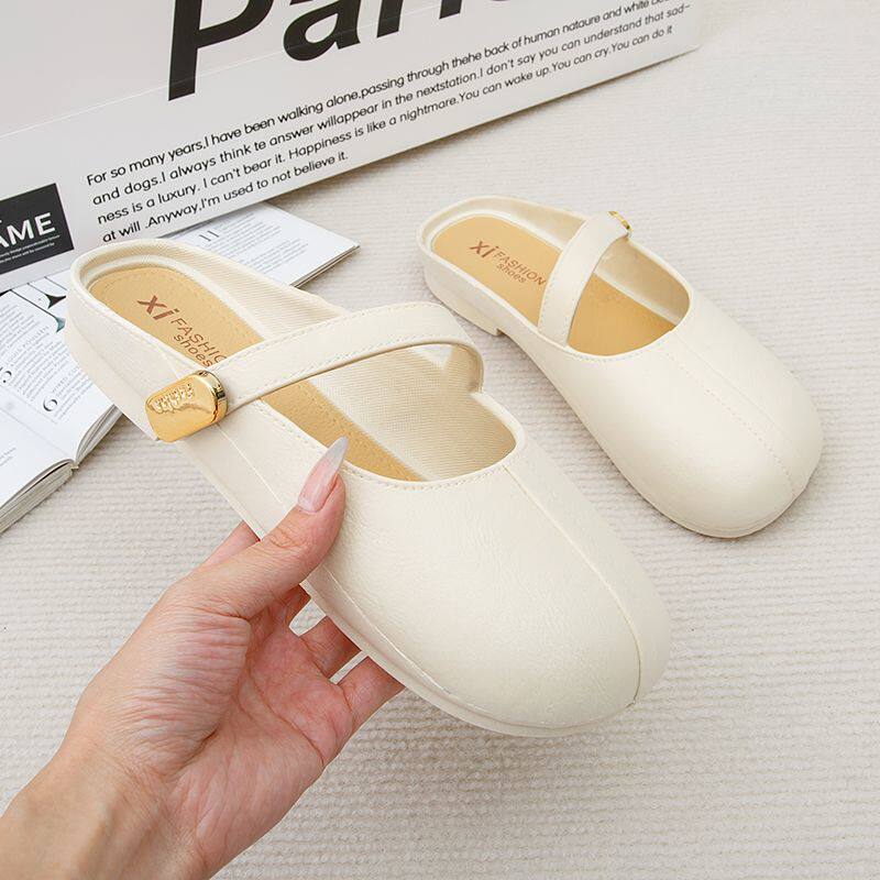 2026塑胶PVC蝴蝶结懒人平底拖女外穿软底时尚百搭海边沙滩度假鞋