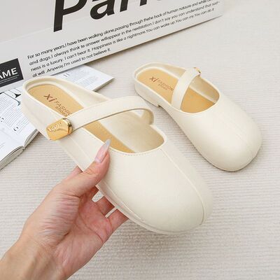 2026塑胶PVC蝴蝶结懒人平底拖女外穿软底时尚百搭海边沙滩度假鞋