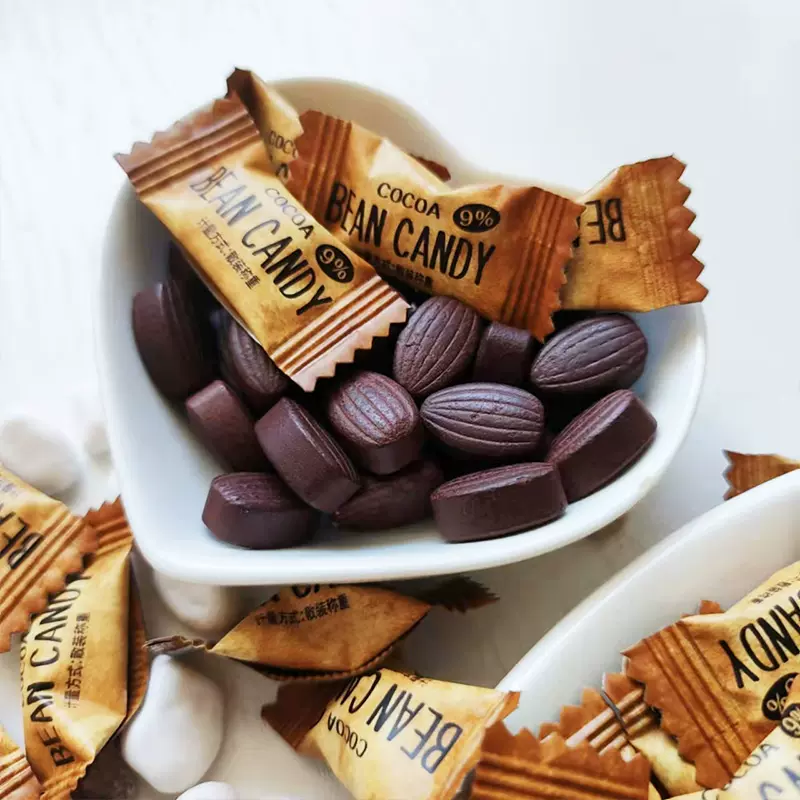 糖花順即食咖啡豆糖可嚼黑咖啡豆上課加班防困醒腦特濃蜜桃糖散裝