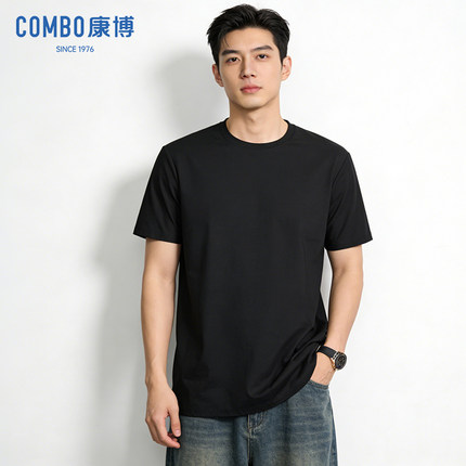 combo/康博冰感短袖T恤男2026年夏季薄款透气速干纯色圆领打底衫