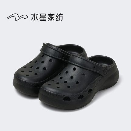 水星厚底增高洞洞鞋2026新款夏季女足弓支撑户外防滑凉拖鞋沙滩鞋