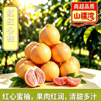山疆湾产地直发福建红心柚新鲜蜜柚子4.5-5斤装礼盒送礼佳品