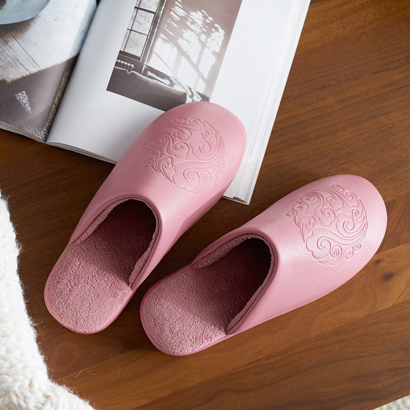 Thick-soled new cotton slippers home autumn and winter men and women couples indoor home non-slip warm winter plush