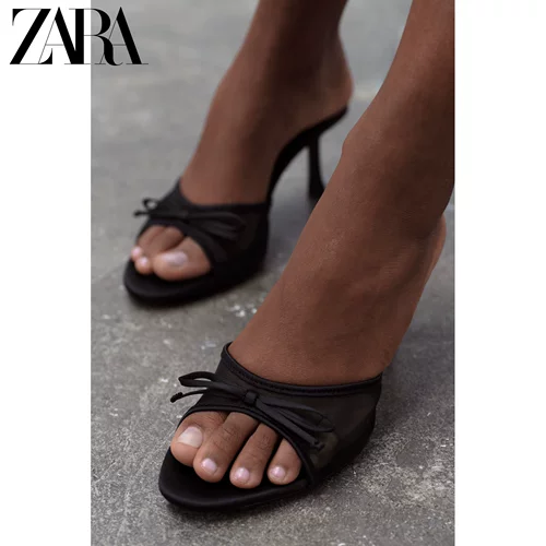 ZARA Весна Новая TRF женская обувь бабочка декоративная сетчатая сетчатая ткань высокая сандалии 3342310 800