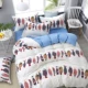 in gió lưới giường đỏ bốn mảnh set chic quilt cover sheet sinh viên ký túc xá đơn 3 mảnh set quilt hai mảnh set - Bộ đồ giường bốn mảnh