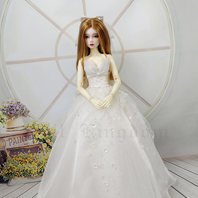 taobao agent [Spring Flower Autumn Moon] BJD baby clothing BJD wedding dress 3 points 4 points, uncle wedding ddling DD wedding dress BJD dress
