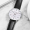 Мужские часы： цифровые： Серебряный панцирь, белый черный ремень, кожаный ремешок + браслет