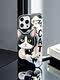 tong shell Original Niche 3D Black White Cat Face Magsafe Phone Case for iPhone 17, 16, 15, 14 and 13