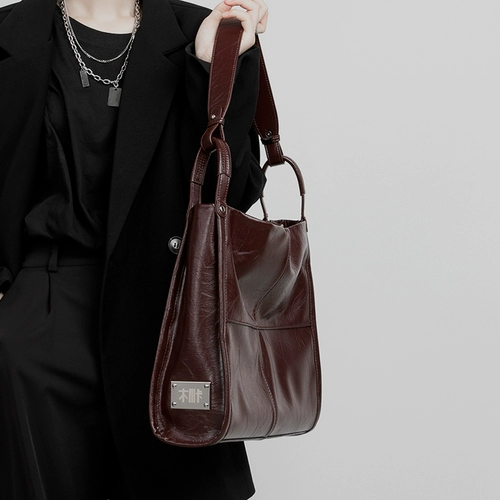 木川卡 Оригинальная дизайнерская бордовая модная сумка на одно плечо