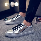 Универсальные кроссовки для влюбленных, спортивная серебряная повседневная обувь для отдыха на платформе, коллекция 2021, осенние, европейский стиль