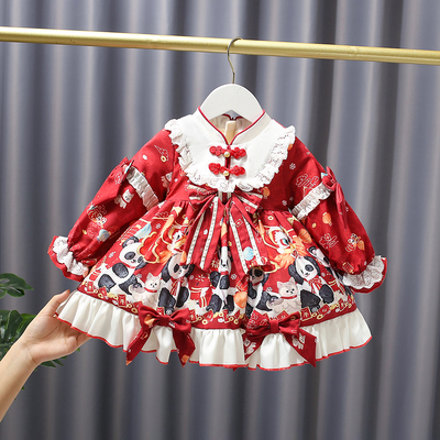taobao agent Warm small princess costume, girl's skirt, children's dress, Lolita style, Birthday gift