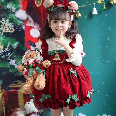 taobao agent Christmas winter small princess costume, children's dress, Lolita style, Birthday gift