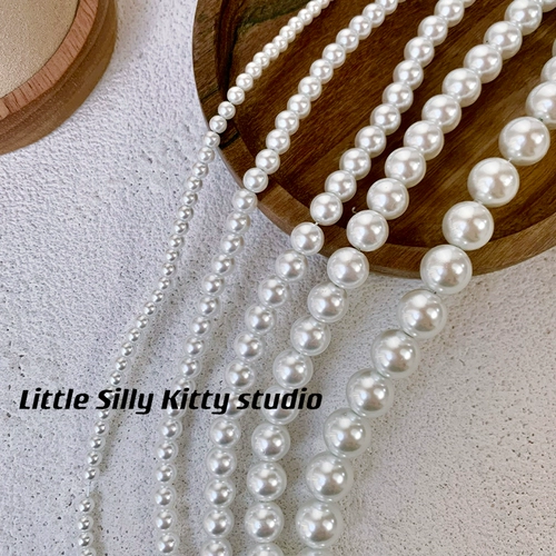 Стеклянное украшение-шарик из жемчуга, импортные бусины, браслет из бисера, серьги, в корейском стиле