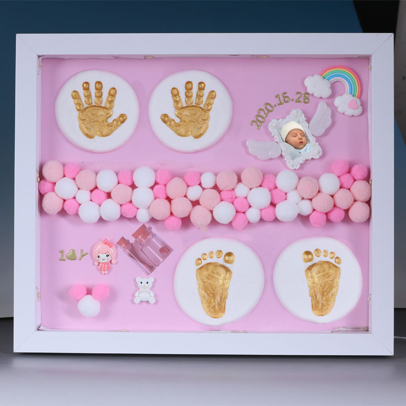 baby hand and foot print mud lanugo souvenir diy orn baby hand and foot print permanent child full moon hundred days gift